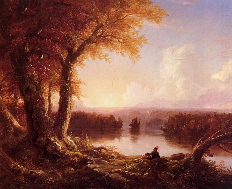 Thomas Cole Indian at Sunset oil painting picture